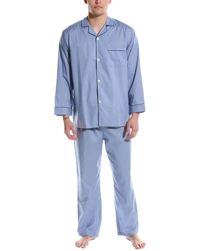 Brooks Brothers 2pc Pajama Shirt & Pant Set In Blue