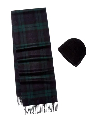 Brooks Brothers 2pc Wool & Cashmere-blend Hat & Gloves Set In Burgundy