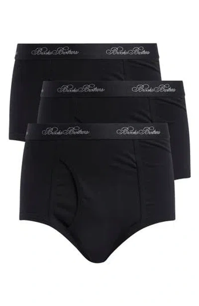 Brooks Brothers 3-pack Boxer Briefs In Black