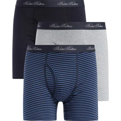 Brooks Brothers 3-pack Boxer Briefs In Blue