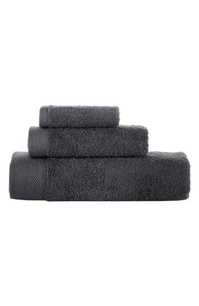 Brooks Brothers 3-piece Solid Signature Cotton Towel Set In Black