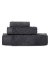 Brooks Brothers 3-piece Solid Signature Cotton Towel Set In Anthracite