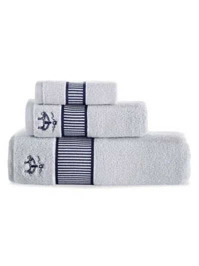Brooks Brothers Kids' 3-piece Turkish Cotton Towel Set In Silver