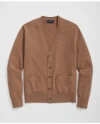 Brooks Brothers 3-ply Cashmere Cardigan Sweater In Brown