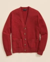 Brooks Brothers 3-ply Cashmere Cardigan Sweater In Red