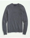 Brooks Brothers 3-ply Cashmere Crewneck Saddle Shoulder Sweater In Grey