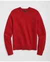 Brooks Brothers 3-ply Cashmere Crewneck Saddle Shoulder Sweater In Orange