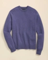 Brooks Brothers 3-ply Cashmere Crewneck Saddle Shoulder Sweater In Purple