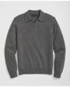 Brooks Brothers 3-ply Cashmere Jonny Collar Polo Sweater In Dark Grey