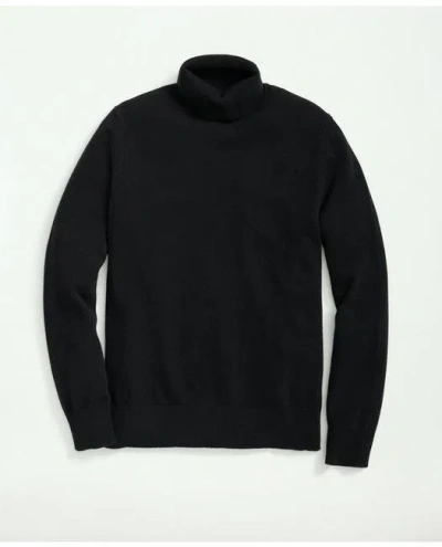 Brooks Brothers 3-ply Cashmere Turtleneck Sweater In Black