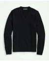 Brooks Brothers 3-ply Cashmere V-neck Sweater In Black