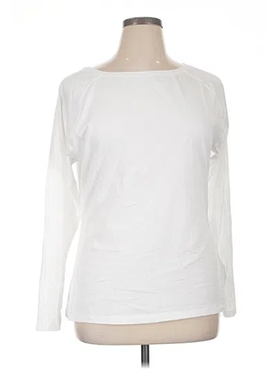 Pre-owned Brooks Brothers 3/4 Sleeve T-shirt In White