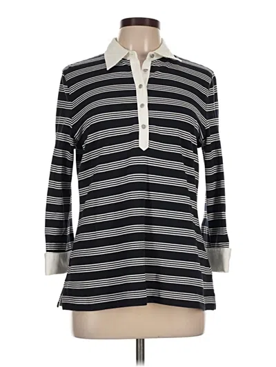 Pre-owned Brooks Brothers 346 3/4 Sleeve Blouse In Gray