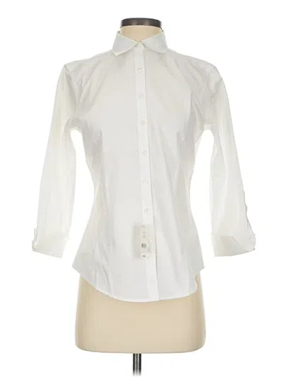 Brooks Brothers 346 3/4 Sleeve Button Down Shirt In Ivory