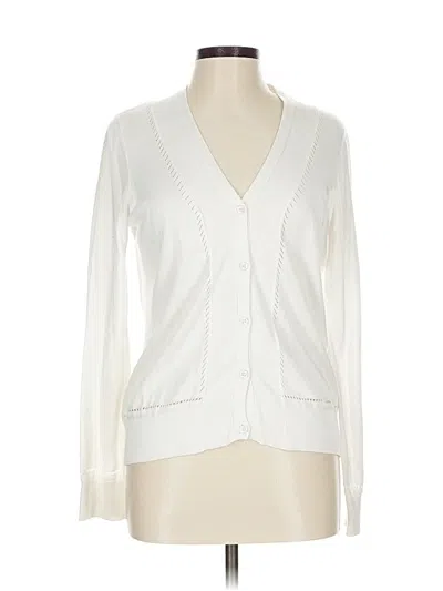 Pre-owned Brooks Brothers 346 Cardigan Sweater In White