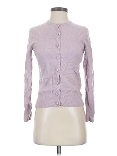Pre-owned Brooks Brothers 346 Cashmere Cardigan Sweater In Purple