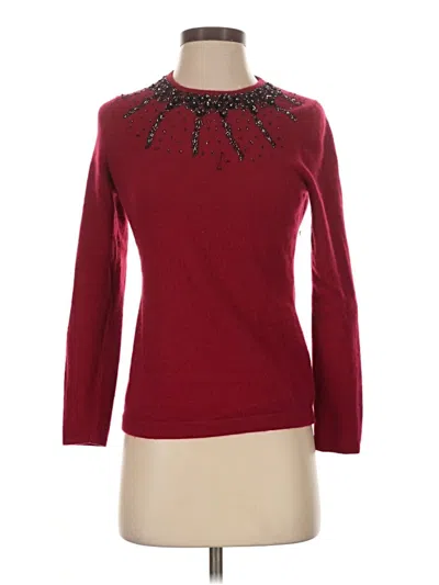 Pre-owned Brooks Brothers 346 Cashmere Pullover Sweater In Burgundy