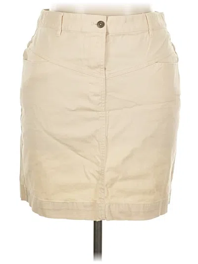 Pre-owned Brooks Brothers 346 Casual Skirt In Tan
