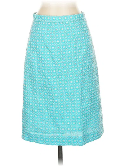 Pre-owned Brooks Brothers 346 Formal Skirt In Blue
