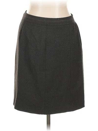 Pre-owned Brooks Brothers 346 Formal Skirt In Gray