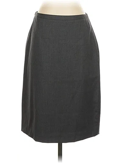 Pre-owned Brooks Brothers 346 Formal Skirt In Gray