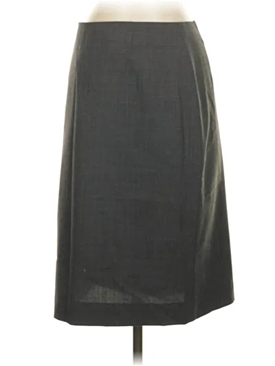 Pre-owned Brooks Brothers 346 Formal Skirt In Gray