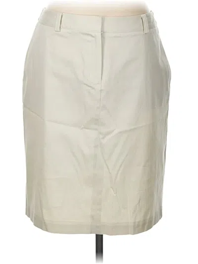 Pre-owned Brooks Brothers 346 Formal Skirt In Ivory