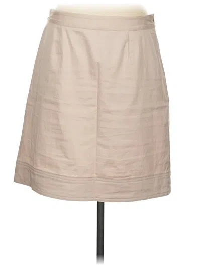 Pre-owned Brooks Brothers 346 Formal Skirt In Tan
