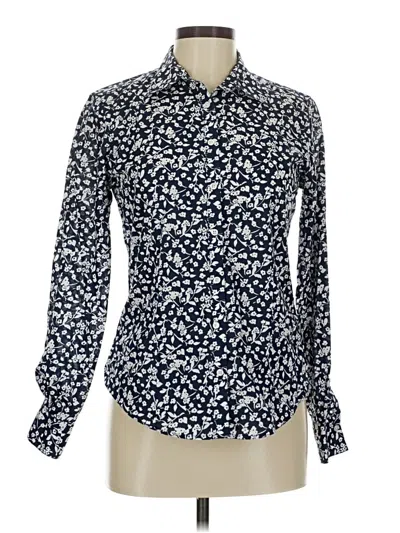 Pre-owned Brooks Brothers 346 Long Sleeve Blouse In Blue