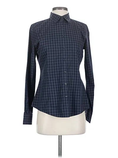 Pre-owned Brooks Brothers 346 Long Sleeve Blouse In Blue