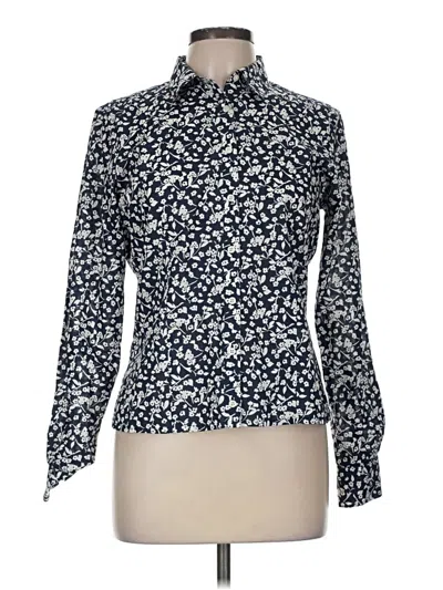 Pre-owned Brooks Brothers 346 Long Sleeve Blouse In Blue