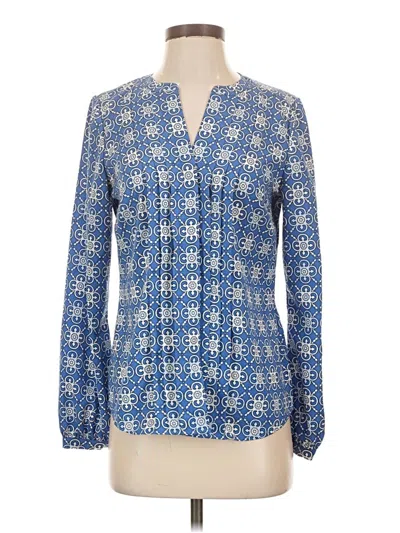 Pre-owned Brooks Brothers 346 Long Sleeve Blouse In Blue