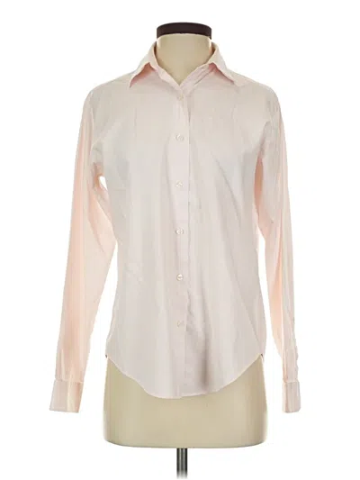 Pre-owned Brooks Brothers 346 Long Sleeve Blouse In Ivory