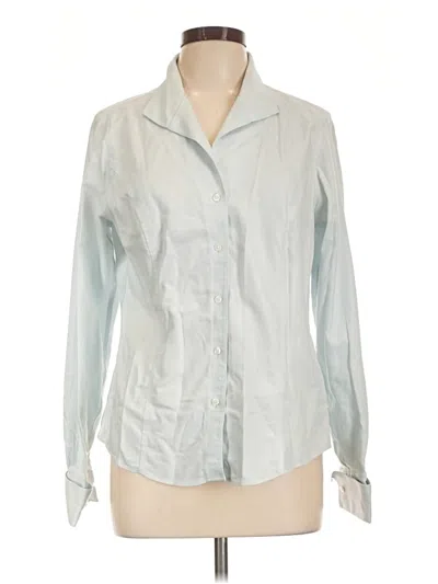 Pre-owned Brooks Brothers 346 Long Sleeve Blouse In Silver