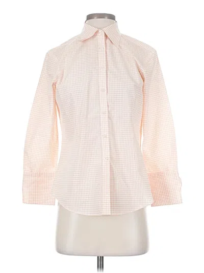 Pre-owned Brooks Brothers 346 Long Sleeve Blouse In White