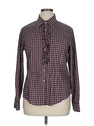 Pre-owned Brooks Brothers 346 Long Sleeve Button Down Shirt In Burgundy
