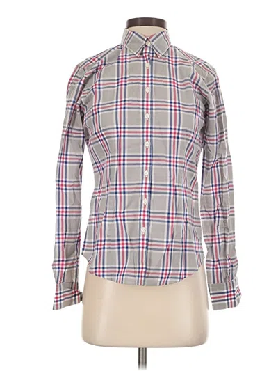 Pre-owned Brooks Brothers 346 Long Sleeve Button Down Shirt In Gray