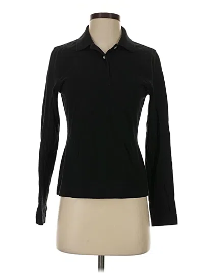 Pre-owned Brooks Brothers 346 Long Sleeve Polo Shirt In Black