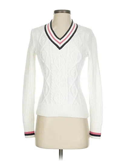 Pre-owned Brooks Brothers 346 Pullover Sweater In White