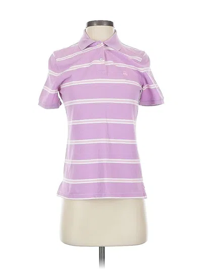 Pre-owned Brooks Brothers 346 Short Sleeve Polo Shirt In Purple