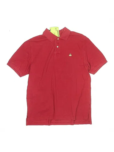Pre-owned Brooks Brothers 346 Kids' Short Sleeve Polo Shirt In Red