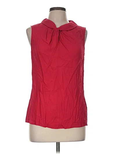 Pre-owned Brooks Brothers 346 Sleeveless Blouse In Red