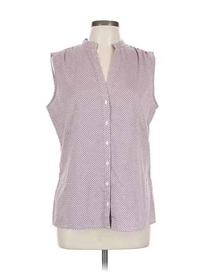 Pre-owned Brooks Brothers 346 Sleeveless Button Down Shirt In Purple
