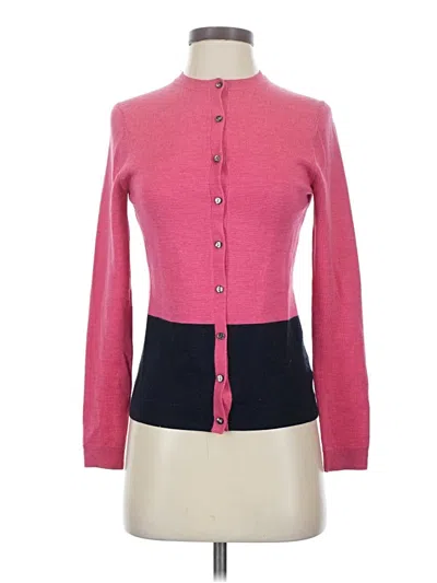 Pre-owned Brooks Brothers 346 Wool Cardigan Sweater In Pink