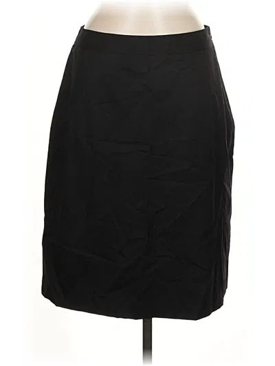 Pre-owned Brooks Brothers 346 Wool Skirt In Black