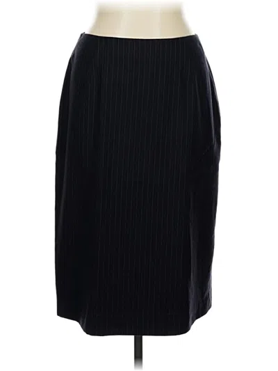 Pre-owned Brooks Brothers 346 Wool Skirt In Black
