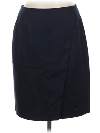 Pre-owned Brooks Brothers 346 Wool Skirt In Black