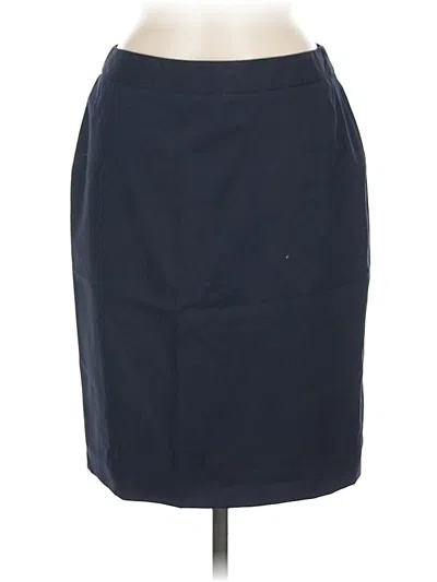 Pre-owned Brooks Brothers 346 Wool Skirt In Blue