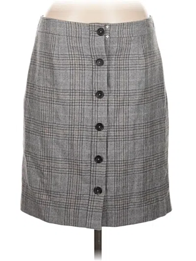 Pre-owned Brooks Brothers 346 Wool Skirt In Gray