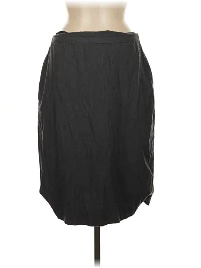 Pre-owned Brooks Brothers 346 Wool Skirt In Gray